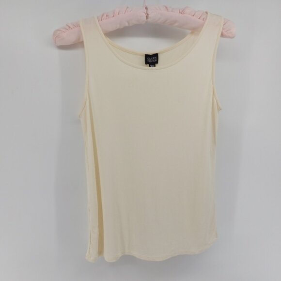 Eileen Fisher Silk Cream Colored Cami Tank Top Size Small - Picture 1 of 5